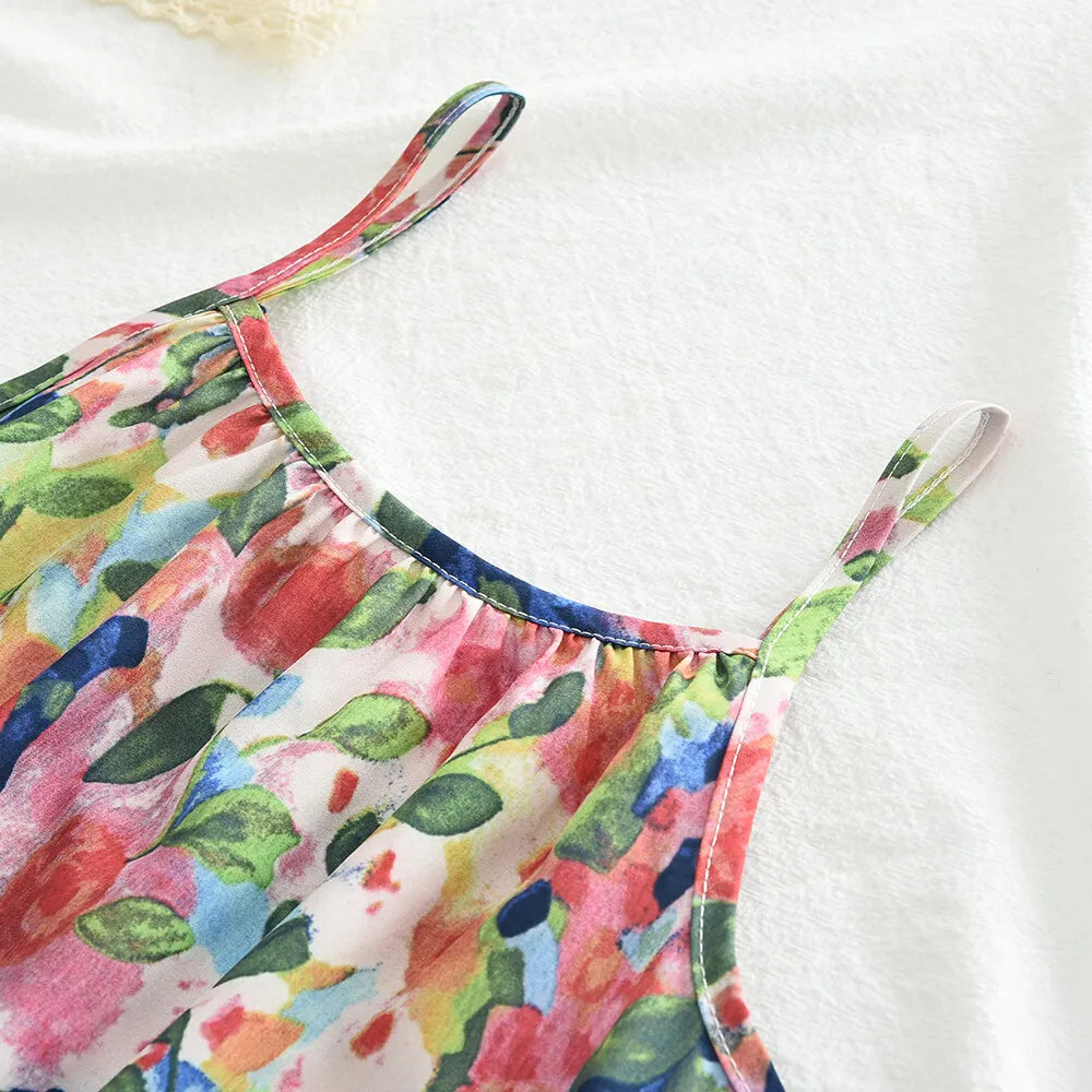 Bear Leader 3-7 Years Baby Girl Flower Dresses With a Bag Summer Floral Suspender Dress Kids Girls 2Pieces Sets Clothing