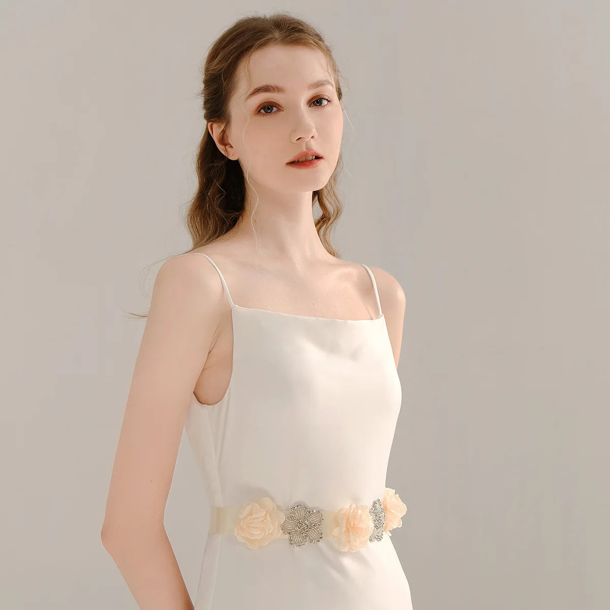 Elegant Rhinestone Flower Bridal Belt Bride Accessories Wedding Party Prom Dress Belt
