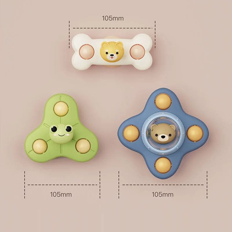 3 Teile/satz Baby Spielzeug Saugnapf Spinner Spielzeug Für Kleinkinder Hand Zappeln Sensorischen Spielzeug Stress Relief Pädagogisches Rotierenden Rasseln 