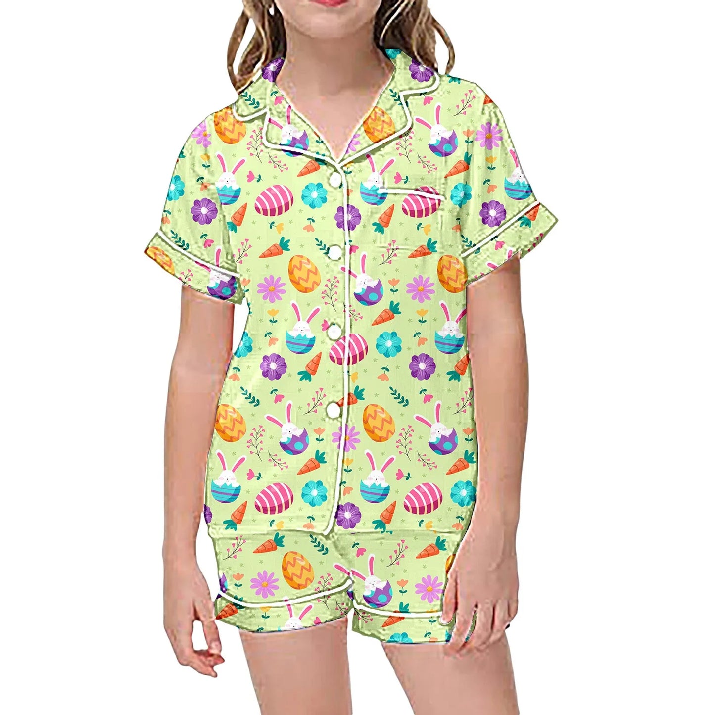 Cute Roller Monkey Print Pajama Short Sleeve Shirt And Shorts Pajama Set Sleepwear 2 Piece Set Pajamas For Kids Children Graphic