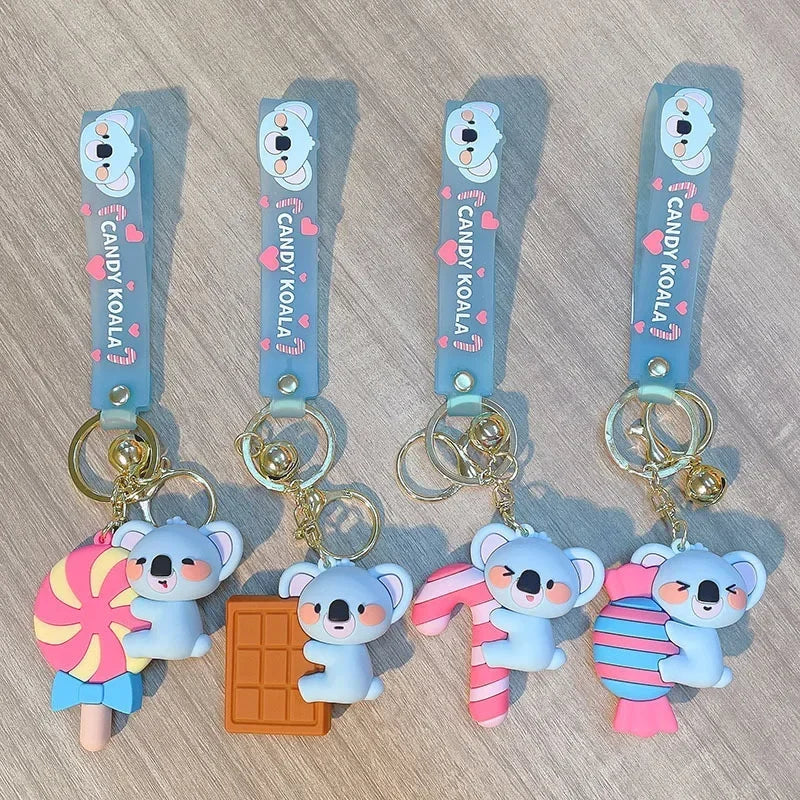 Cute Cartoon Dessert Koala Keychain Doll Bag Pendant Wholesale Gifts for Kids Friends Accessories Key Holder Tag