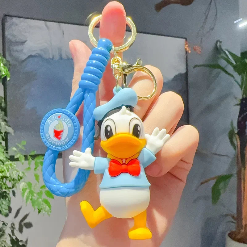 Cartoon Disney Mickey Donald Daisy Duck Keychain Cute Goofy Pendant Bag Car Pendant Gifts for Kids Friends Keyrings Accessories