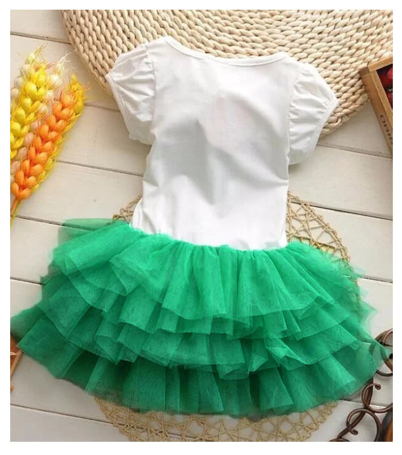 Hello Kitty Dress Cute Baby Girls Short Sleeved