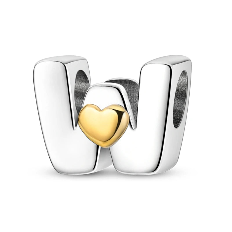 Fit Pandora 925 Original Bracelets Love 26 English Letters Series Silvering Charms Beads For DIY Birthday Jewelry Making