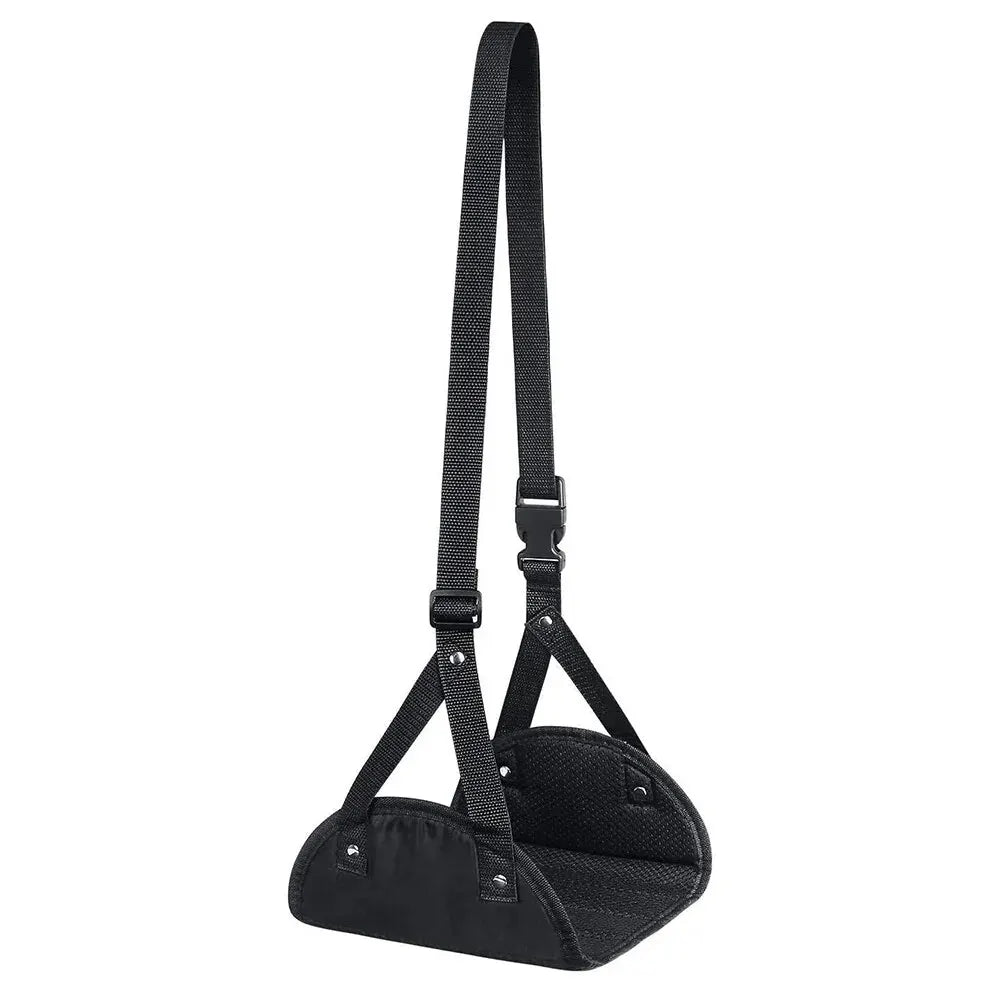Portable Airplane Footrest - Adjustable Strap, Lightweight Hammock Leg Rest for Travel !!!