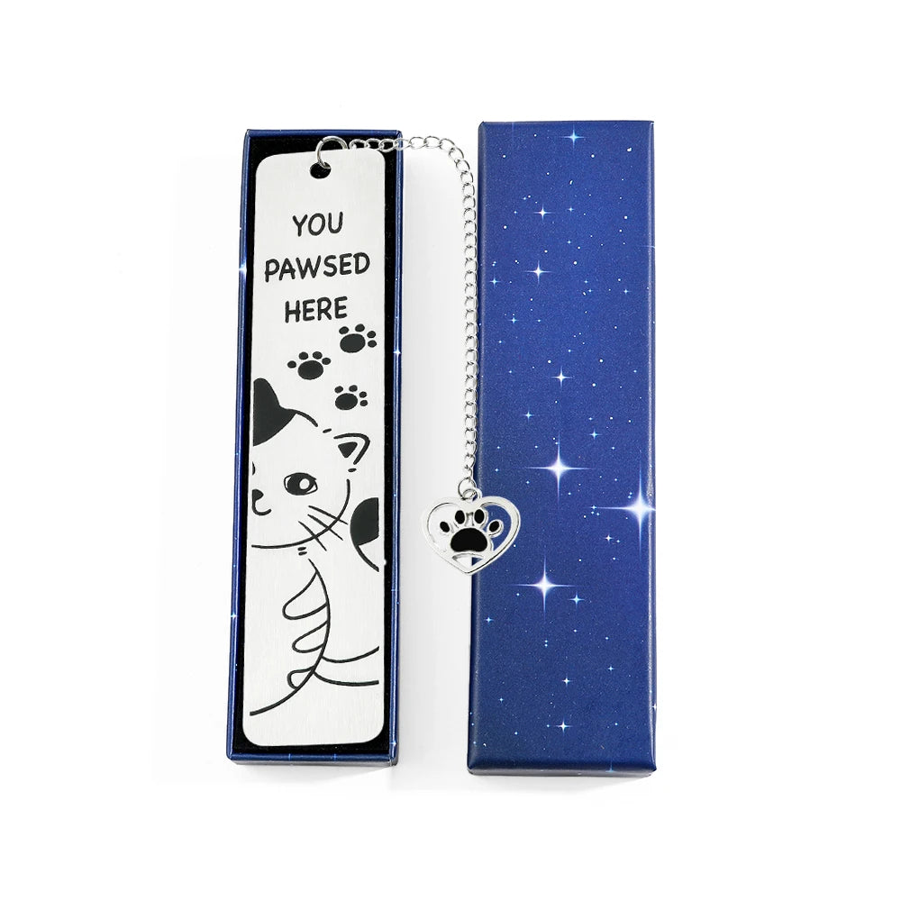 Cute Cat Bookmarks Metal Black Bookmarks Reading Marks Book Lovers Collections School Supplies Gifts for Friends and Teachers