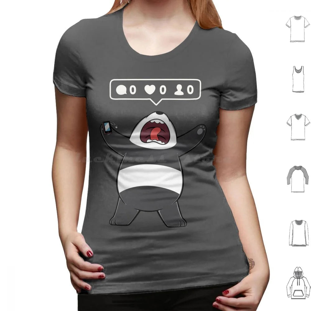 Life In A Rectangular Form T Shirt 6xl Cotton Cool Tee Panda Bear Cartoon Grizzly Ice Polar Cool Cute Animation Tv Gumball