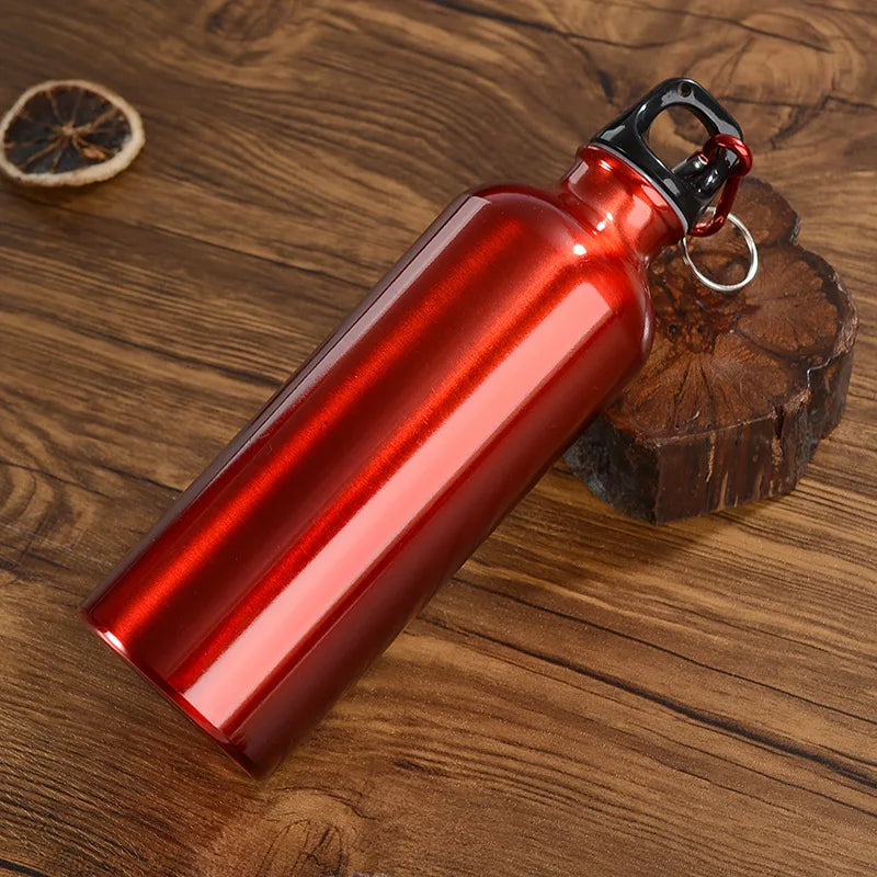 Outdoor-Sport Aluminium Wasserflasche Tragbarer Wasserbecher Bergsteigen Schnalle Kleine Öffnung Einschichtbecher 