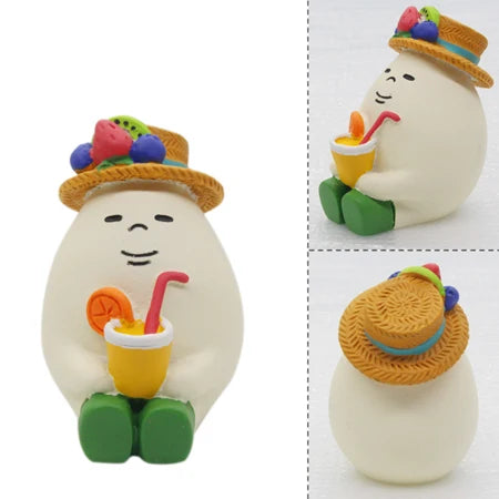 Easter Garden Party Colored Egg Rabbit Garden Ding Cat Sleeps in Spring Travel Doll Resin Home Decoration Festival Gift Crafts