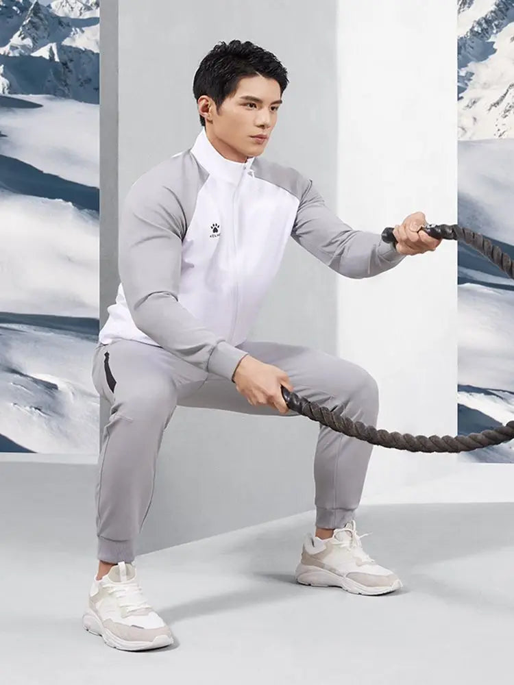 KELME Mens Sportswear Sets Gym Joggings Sport Fitness Tracksuit Outdoor Warm Running Sweatpants Sweatshirts Sport Suit Women