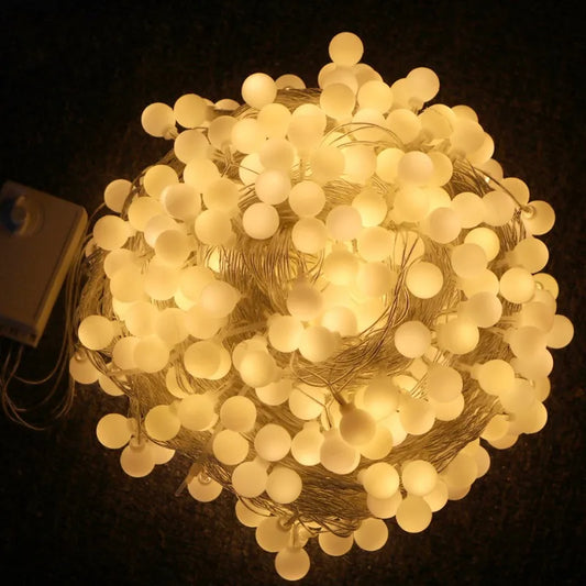 3M-10M ball LED string light flower ring flower ring outdoor lamp Wedding garden fairy tale light Christmas decorative atmospher