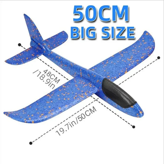 Pure White 49cm Big Foam Plane Glider Model Hand Throw Airplane Outdoor Children's Toys Aircraft Kids Birthday & Party Creative