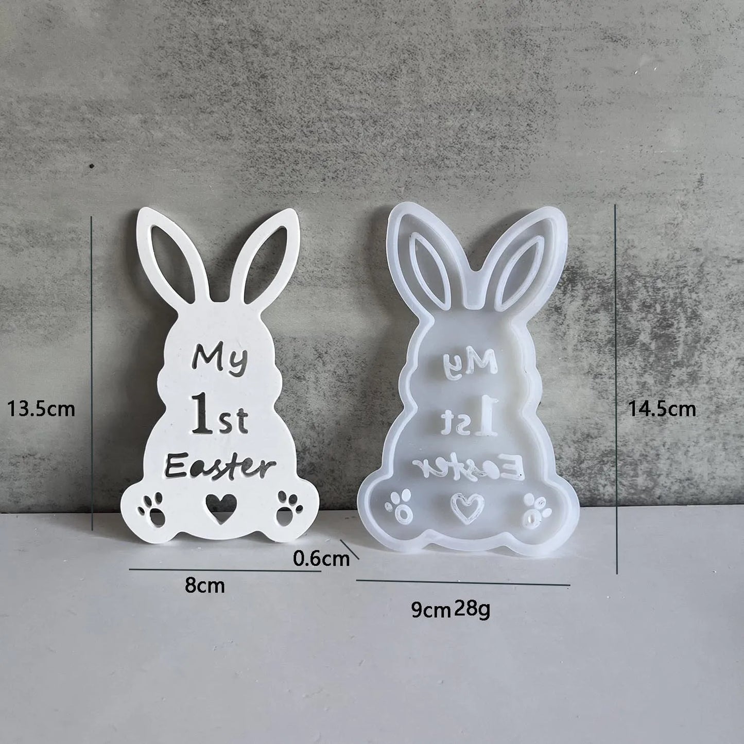 Easter Rabbit Atmosphere Light Silicone Mold Cute bunny Candlestick Holder Gypsum Dropping Mold Festive Home Decor