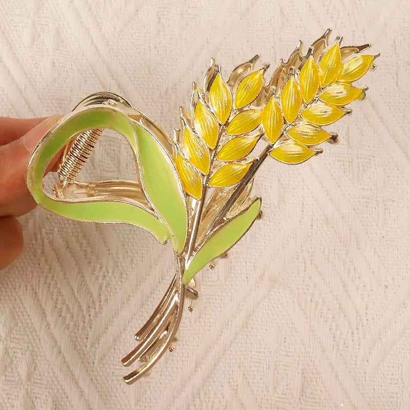 fresh Durian Metal Hair Clip Hair claws fruit oil drop flower Personality Fruit Funny Hair Claw Hairpin for Women Girls Headwear