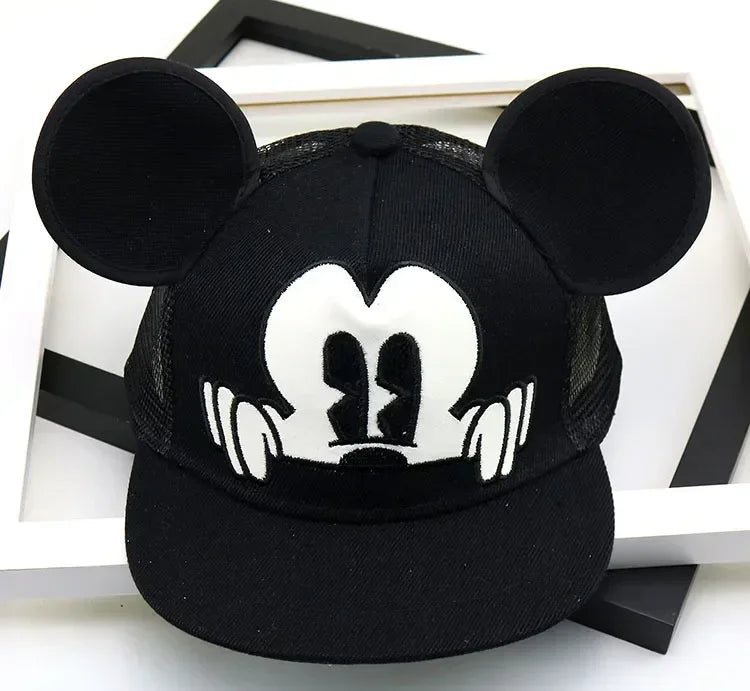 Disney Mickey Mouse Cartoon Animated Baseball Cap for Kids Baby Boy Girl Fashion Hip Hop Caps Kids Snapback Breathable Hats