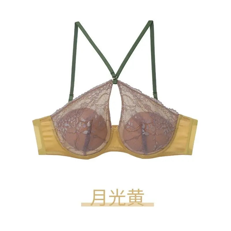 Lingerie Lingerie Women Big Boobs show small bosom set gathered on the French bra thin top tomei back 2024 new explosion