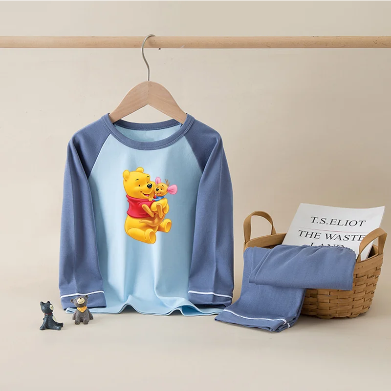 Winnie the Pooh  Cotton Kids Pajama Sets ,Sleeping Clothing Sets, long Sleeve Pants Sleepwear