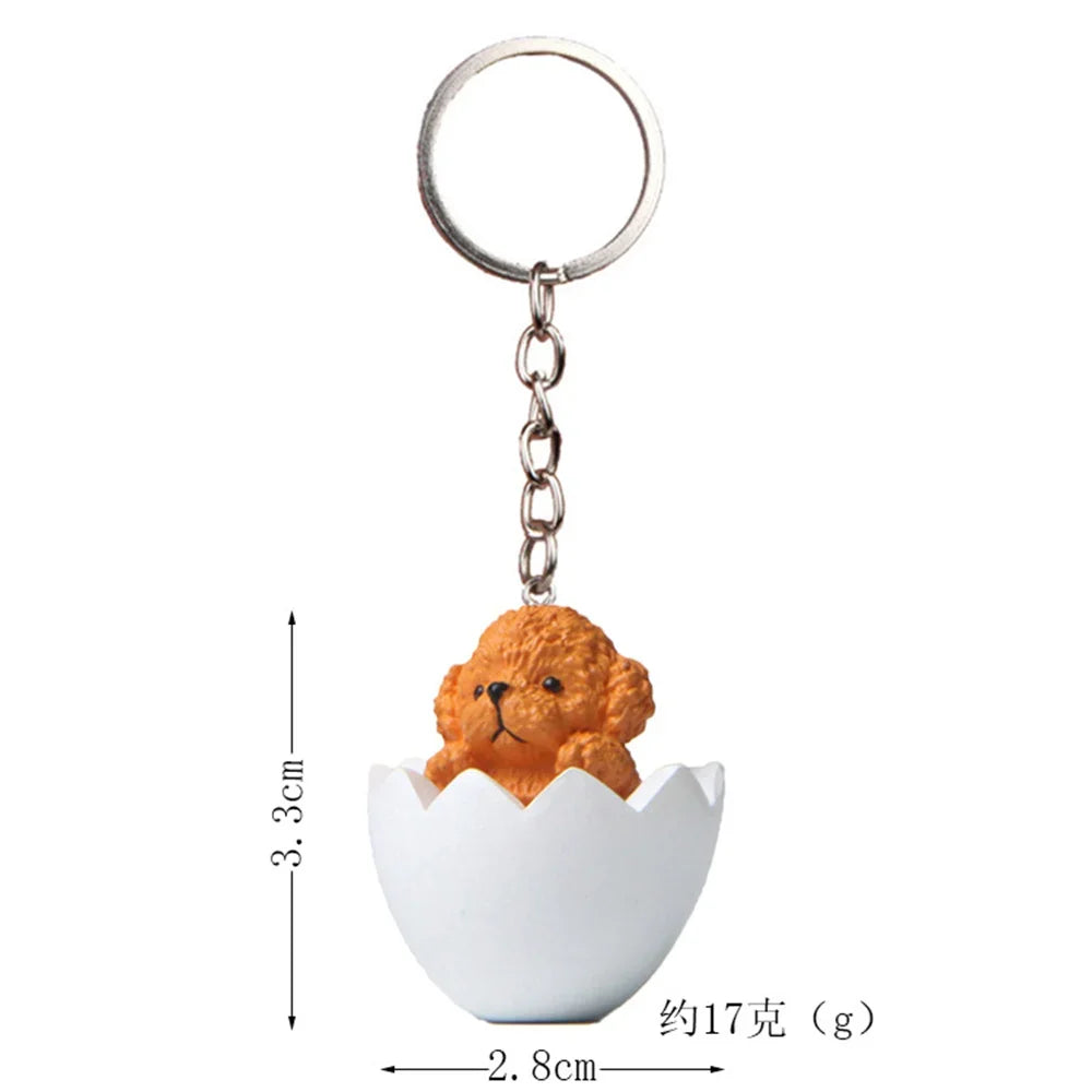 Fashion Alloy French Bulldog Pug Dog Keychain Cute Pet Dog Keyring Bag Handbag Charm Accessories For Women Animal Lovers Gifts