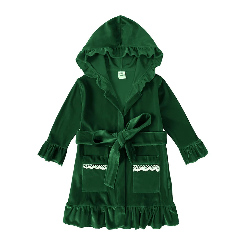 Children Christmas pjs Pajamas Sleepwear Baby Bathrobes Bath Kids Girl Boy Room Dressing Gown Clothing Housecoats Home Nightwear