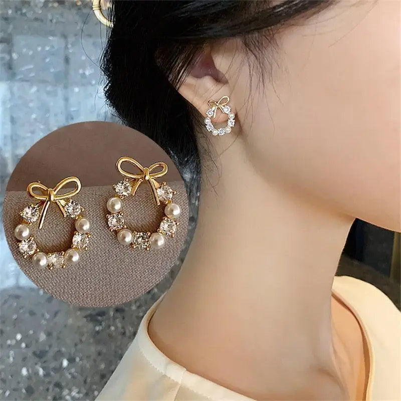 925 Silver Needle Green Crystal Butterfly Drop Earrings For Women Korean Jewelry 2024 Trending Fairy Luxury Women's Earrings New