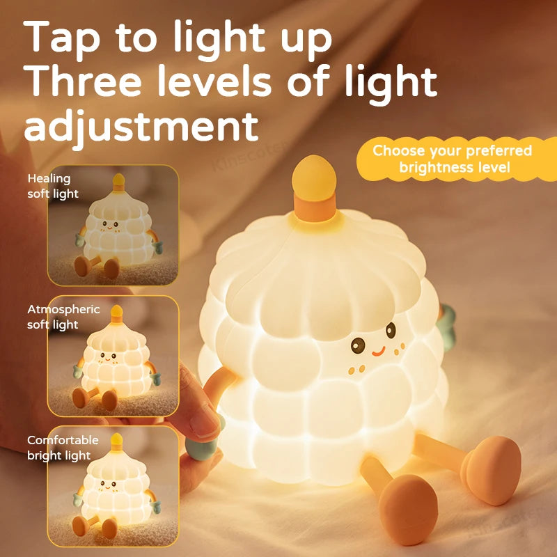 New Cloud Silicone Night Lighting USB Rechargeable Dimming Sleep Night Lamp LED For Children's Room Cartoon Decor Birthday Gift