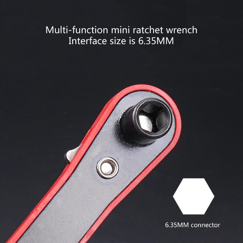 Hexagon Ratschenschlüssel 1/4 Zoll Mini Ratschenschlüssel Schraubendreher Reparatur Werkzeug Set 