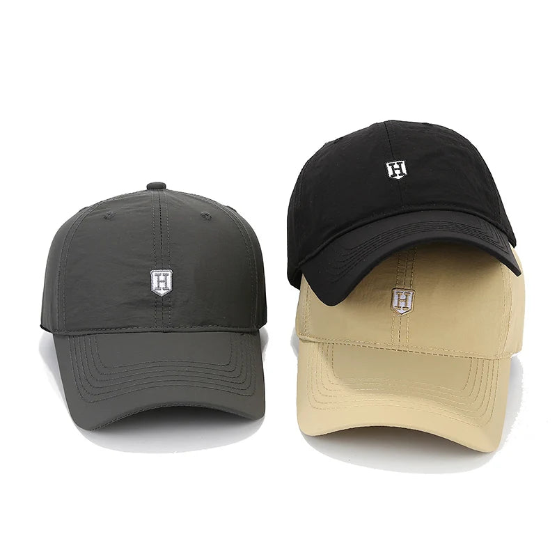 Summer Men Women Quick Dry Hat Golf Driving Cycling Letter Embroidery Baseball Caps Outdoor Sports Camping Breathable Sunhat
