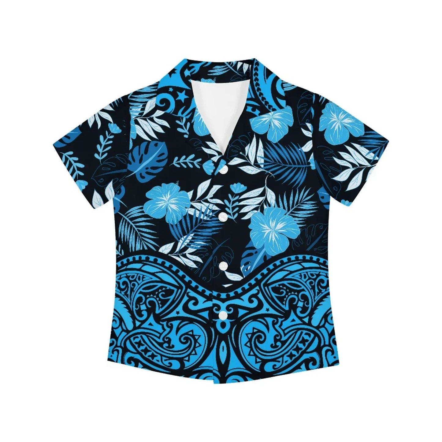 Polynesian Tribal Fijian Totem Tattoo Fiji Prints Children Shirts Fashion Short-sleeved Boys Shirts For Kids Blouses