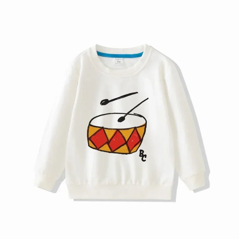 Kids Sweatshirts 2024 Autumn Girls Clothing Cartoon Baby Pullover Boys hoodies Terry Children Top Tees Outfits