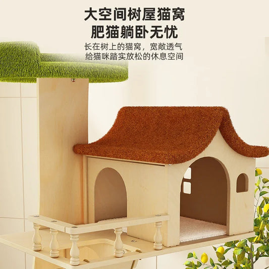 Cat Crawler  Integrated Solid Wood Large Rack Does Not Occupy Space Capsule Sisal Scratch Board
