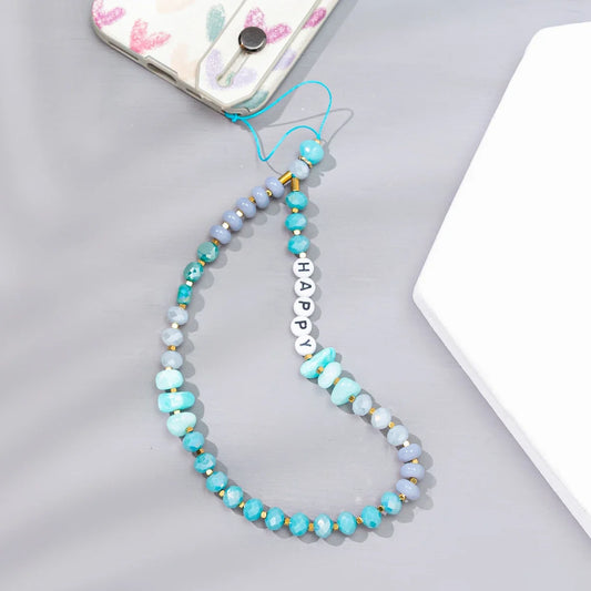 Summer Mobile Phone Lanyard Strap for Women Beaded Necklace Jewelry Gift