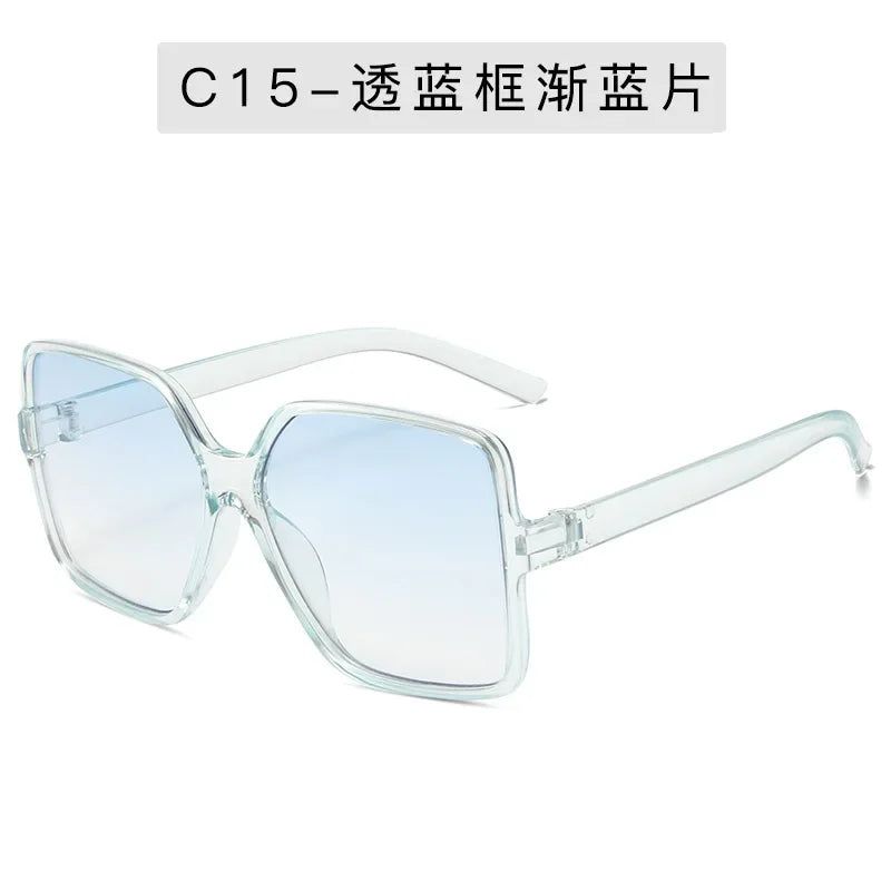 2025 Fashion Women Oversize Sunglasses Gradient Plastic Brand Designer Female Sun Glasses