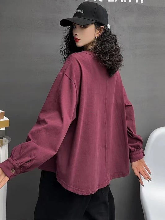 Max LuLu Designer Fashion Clothes Womens Spring Loose Vintage O Neck Tee Shirts 2025 Ladies Casual Classic Harajuku Cotton Tops