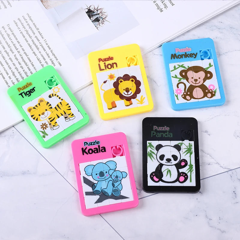 Puzzle Plastic Moving Sliding Early Education Animal Children's Jigsaw Puzzle Toy School Kindergarten Gift Gifts for Kids Games