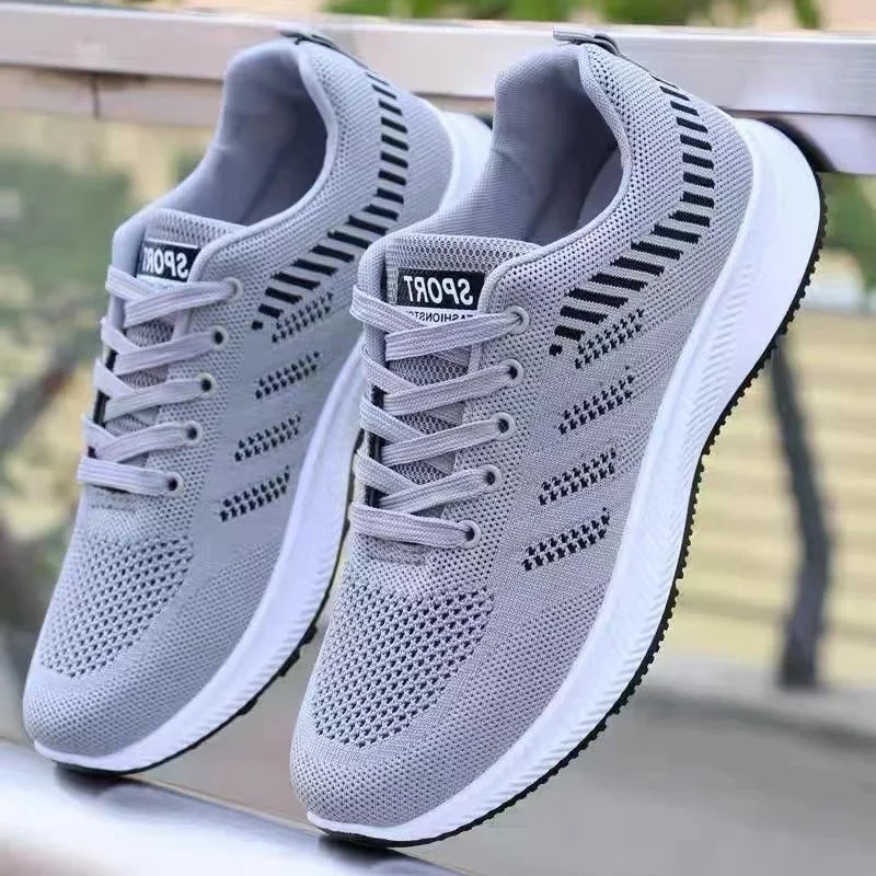 Men's Casual Running Shoes 2025 with Outdoor Anti Slip Design Gray Flat Sports Shoes Black Fashionable Low-priced Men's Shoes