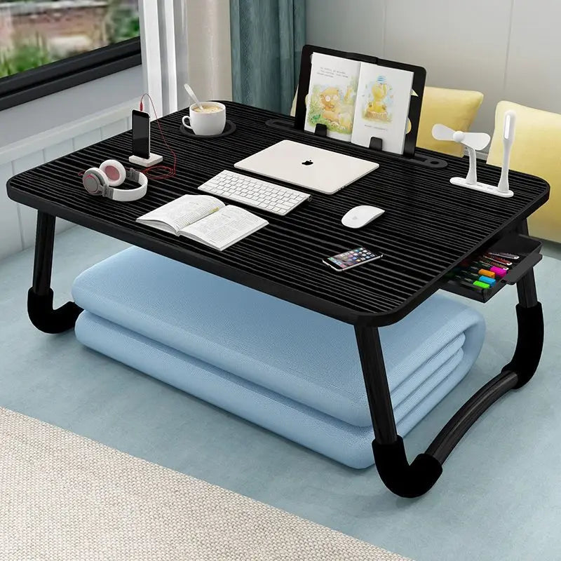AOLIVIYA Bed Folding Small Table Bed Desk Notebook Table Bed Bedroom Sitting Student Dormitory Study Sofa Table