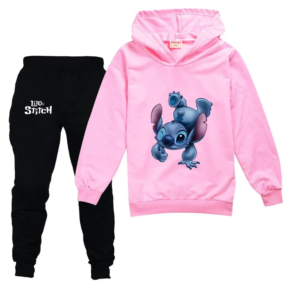 Disney Lilo Stitch Kids Clothing Sets Suit Boys Girls Tracksuits Kids Brand Sport Suits Stich Hoodies Teen Tops Pants 2Pcs Set