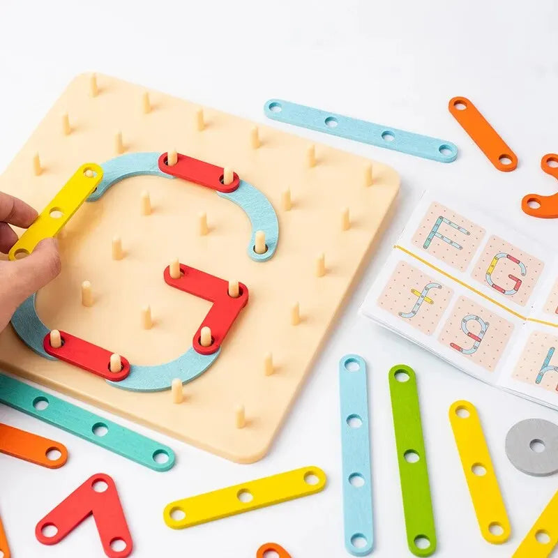Montessori Variable Shape Matching Column Creative Building Blocks Early Education Toy Baby Puzzle Blocks