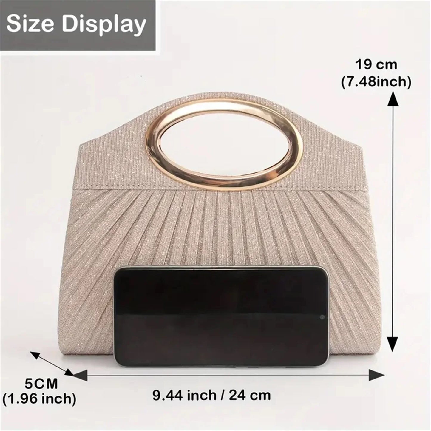 Celebrity Pleated Hand-Held Banquet Bag 2025 Fashion Ladies Romantic Wedding Evening Bag Dress Bag Shoulder Crossbody Dinner Bag