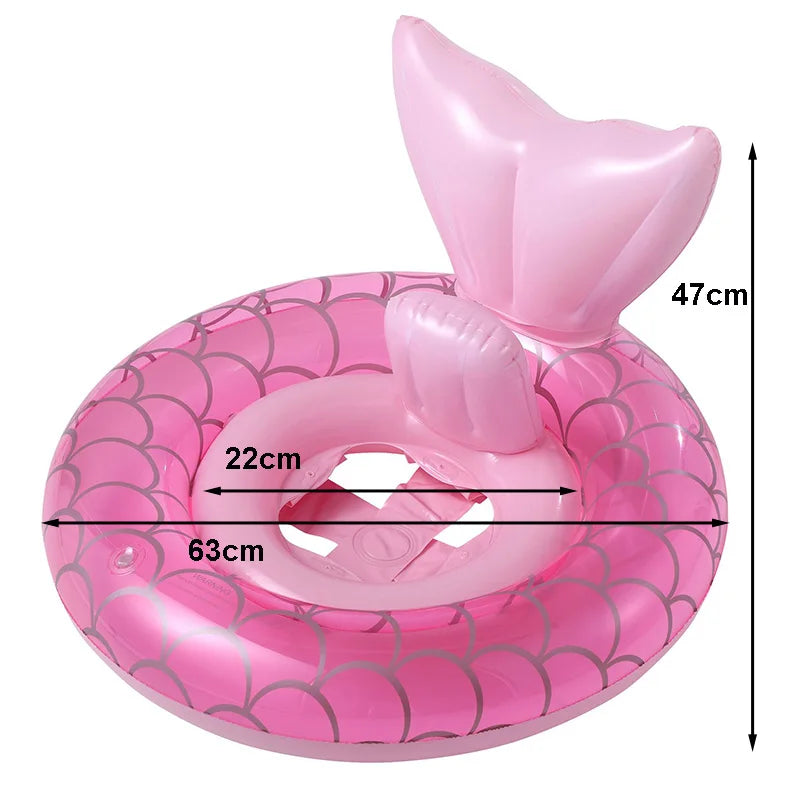 Rooxin Flamingo Swimming Circle Baby Infant Float Pool Swimming Ring With Sunshade Floating Seat Summer Beach Pool Party Toys
