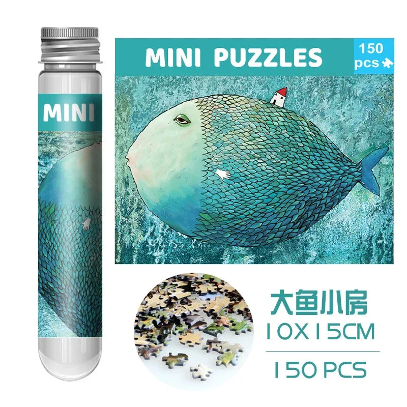 150pc Mini Test Tube Puzzle Pieces Micro Jigsaw Test Tube Tiny Puzzle Challenging Children Creative Puzzle Game Gifts