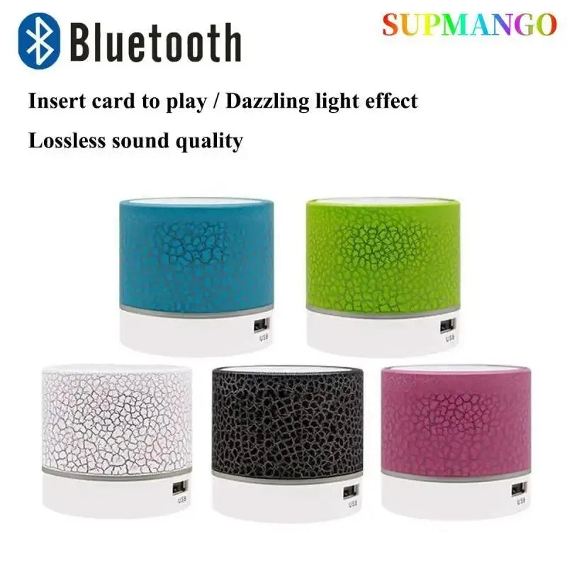 Neu Mini Tragbare Auto Audio A9 Dazzling Riss LED Drahtlose Bluetooth Subwoofer Lautsprecher 