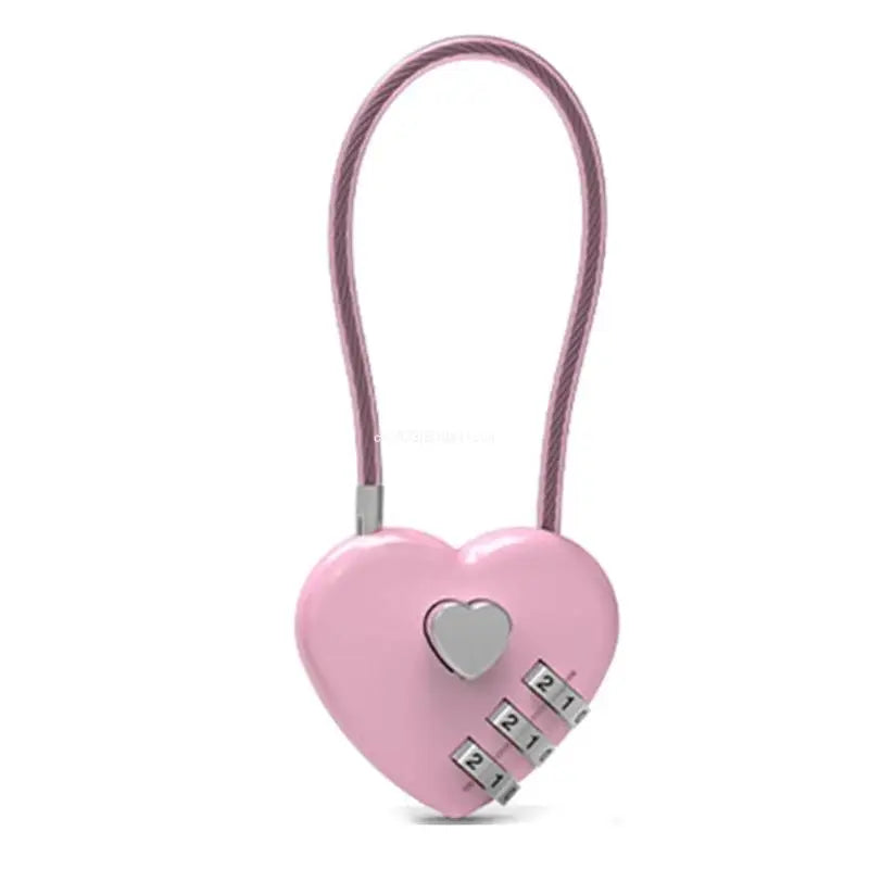 Solid Wish-Lock Heart Padlock for Lovers Wedding Padlock Long Wire Rope-Lock Anniversary Valentines Day Gift Dropship