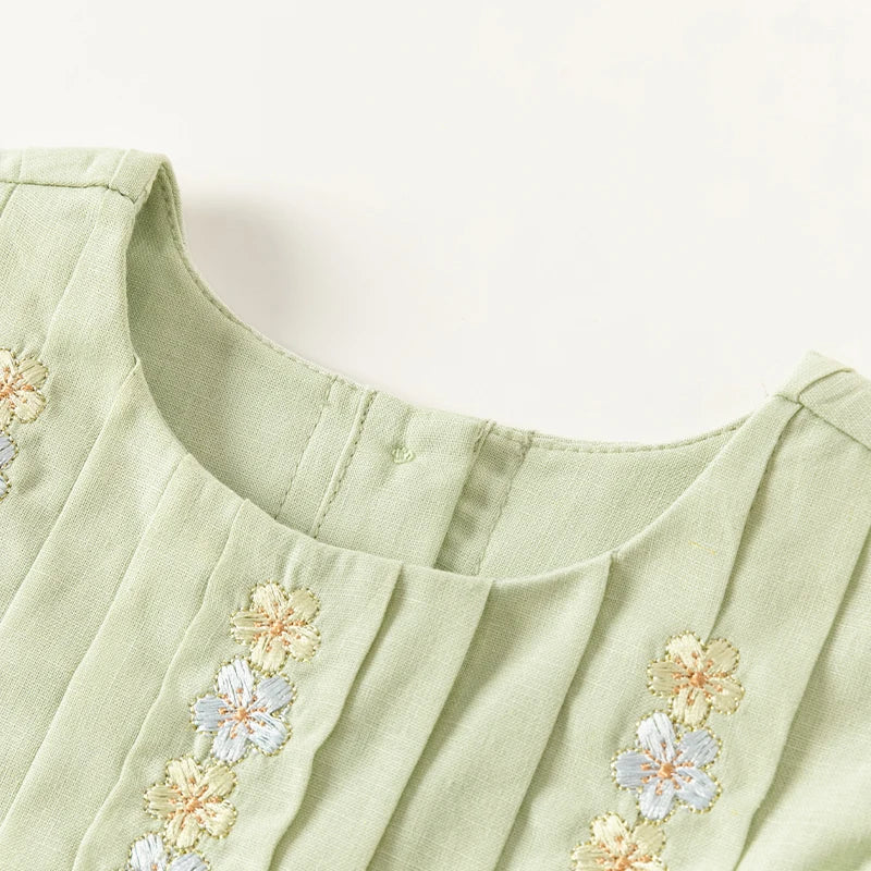 Dave Bella Baby Girls Summer Dresses Solid Sleeveless Dress for Girls 2-9Y