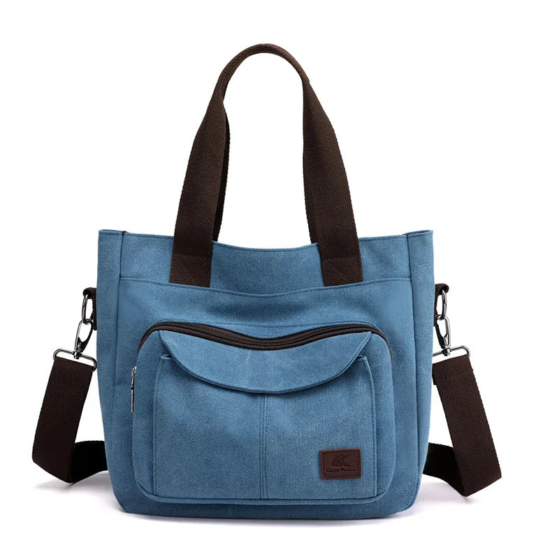 2024 Women New Bag Fashion Messenger Bag Women Shoulder Bag Canvas Handbag Purse Large Capacity Fashion Female Tote Shopping Bag