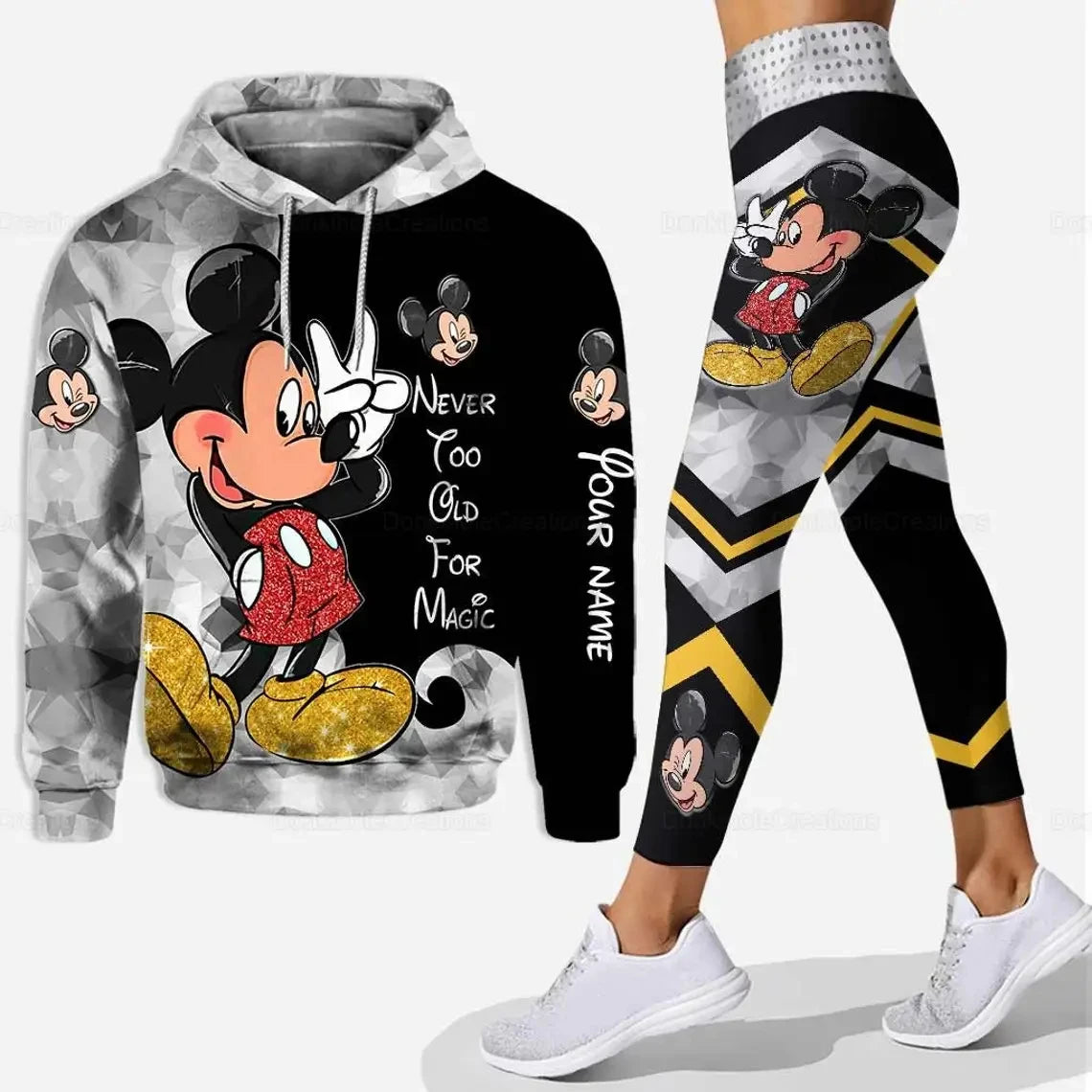 2025 3D New Hoodie Women's Set Sports Hooded Sweater Yoga Pants Sports Disney Yoga Underpants Fashion anime clothes sudader