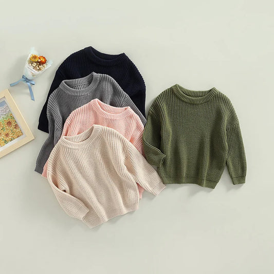 Herbst Neue Baby Jungen Mädchen Kleidung Baby Pullover Kleinkind Strickpullover Neugeborenen Strickwaren Langarm Baumwolle Baby Pullover Tops
