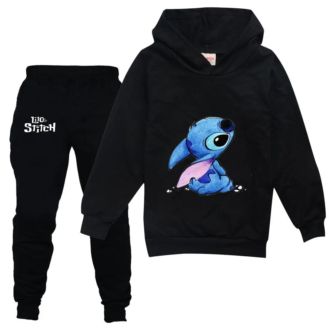 Disney Lilo Stitch Kids Clothing Sets Suit Boys Girls Tracksuits Kids Brand Sport Suits Stich Hoodies Teen Tops Pants 2Pcs Set