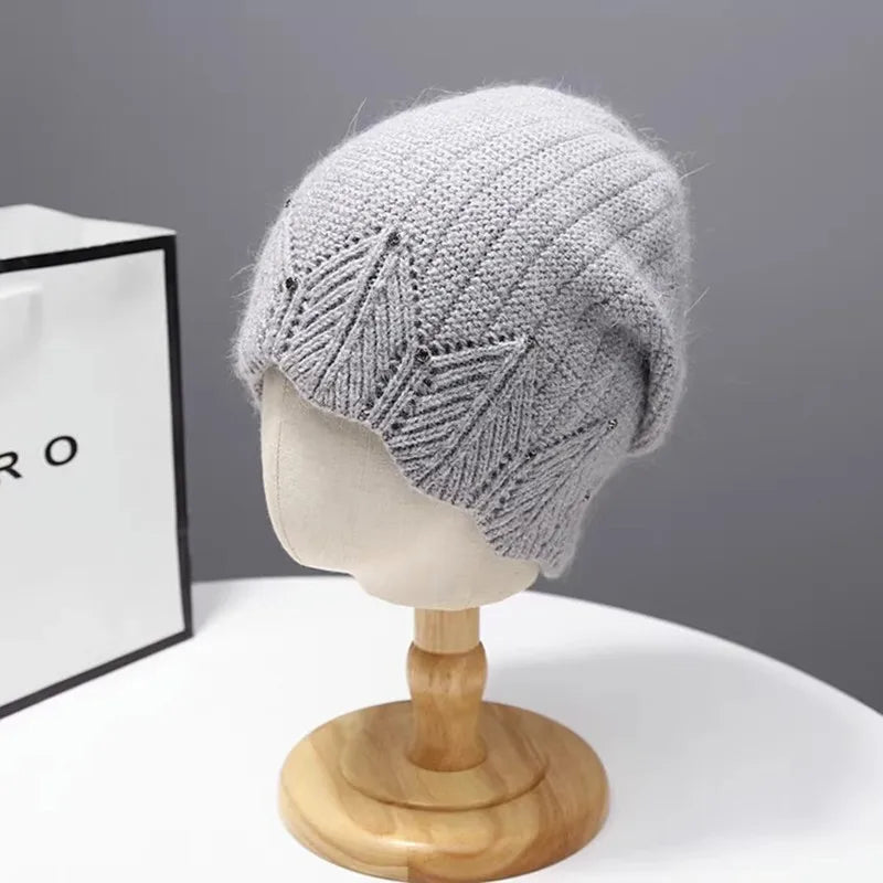 Women's Comfort Hat Knitted Hat Fluffy Hat Warm Thick Soft Elastic Knitted Autumn/Winter Windproof Outdoor Soft Hat