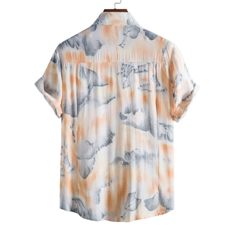 Summer Luxury Men's Shirt Short Sleeve Man T-shirt Fashion Shirts And Blouses Clothing Social T-shirts Hawaiian High Quality